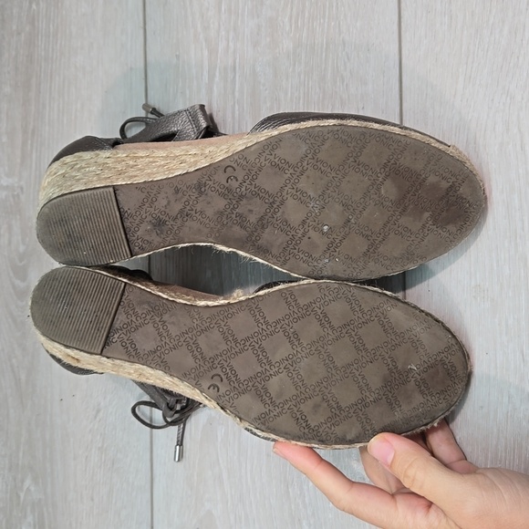 Vionic Women Leather Calypson Lace Up Wedge Sandals shoes sz 8 - Picture 11 of 12